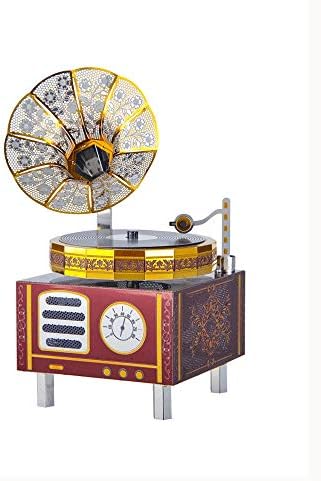 Културна Творческа Модел за Сглобяване на Ретро-на Грамофона Въртящата Модел за Сглобяване на 3D Музикална кутия