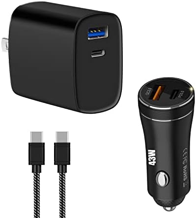 Комплект супер-бързи зарядно устройство Type C, Универсален монтаж на стена /зарядно устройство 4 в 1 USB C PD PPS с двойна