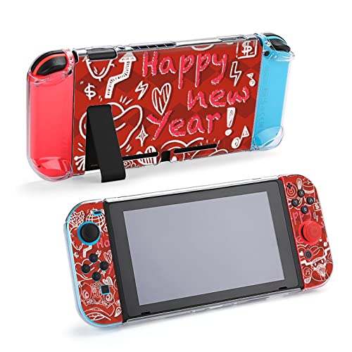 Защитен калъф NONOCK за Nintendos Switchs, Игрални конзоли Happy New Year Switchs, Защитен от надраскване, Защитен от падане