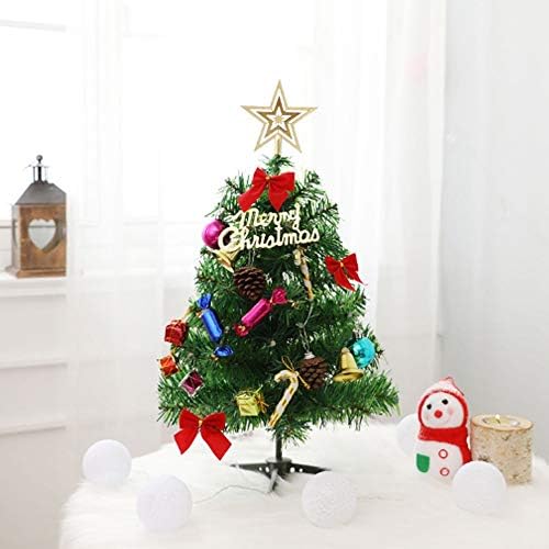 UXZDX 50 см Коледно Дърво със Светлината честита Нова Година на Десктоп Мини Коледно Дърво за Украса Декорация на
