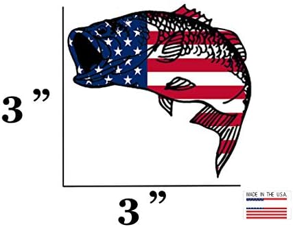 Rogue River Тактически 4X Костур, Риба Стикер с Флага на САЩ Стикер На Бронята, за да се лови Риба Патриотическая Обединена