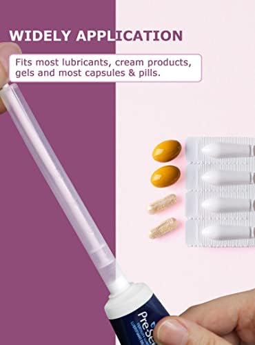 (20 пакети) Апликатори за вагинален крем за Еднократна употреба Женски Апликатори, Удобен съвет, Маркиране на дозата,