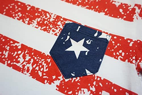 Mrocioa САЩ, Тениска с флага на сащ 4 юли, за Момчета и Момичета, Детски Патриотическая Тениска в звездната ивица