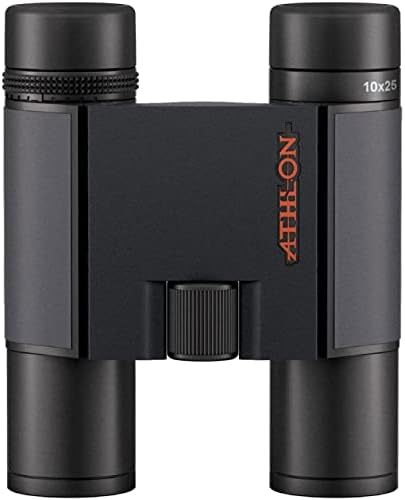 Бинокъл Athlon Оптика 10x25 Мидас G2 UHD Black с терен за очи за възрастни и деца, Мощен бинокъл за лов, наблюдение