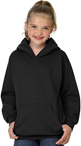 Hanes ComfortBlend® EcoSmart® Младежки Пуловер С Качулка Черно