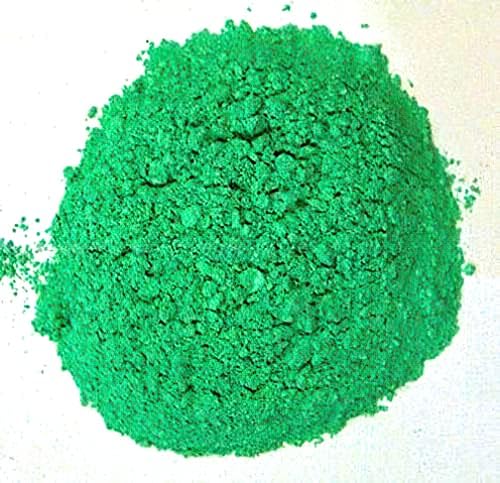 Електрически Неон Зелен - Калциев мед Мед (II) Карбонат на медта - Пигмент за оцветяване на керамика, Произведен в Германия, Фаянсовый гранитогрес (450 г (1 паунд))