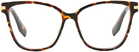 MINCL/2020 Модни Извънгабаритни Очила за четене, Женски Реколта Квадратни Прозрачни Очила за четене (леопард, 2,5)