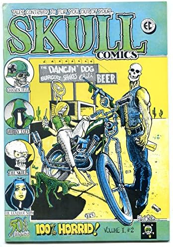 Skull Comics 2 1970 -РЯДЪК ВАРИАНТ на покритие-на Gilbert Shelton Underground