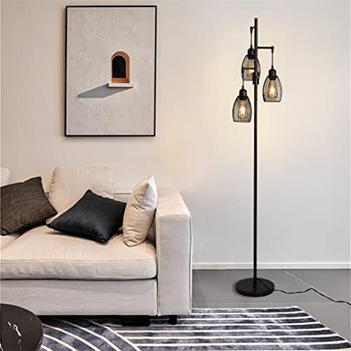 Грецкая Led Промишлена Торшерная лампа за спалня в Фермерска къща, с 3 Висящи Нюанси в Ретро стил, Лампи във формата на дърво,