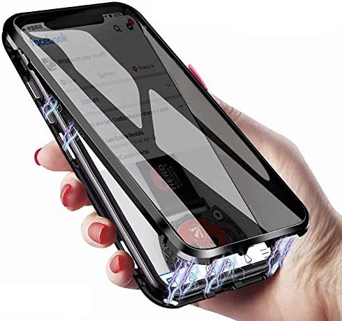Защитен калъф от Магнитен двойна Странично стъкло със защита от Надзъртане за iPhone Xs Max, Защитно фолио За екрана,