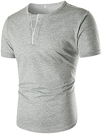 Мъжки ежедневни ризи NEARTIME, летни тениски с V-образно деколте и копчета, с къси ръкави, широки панталони, риза с къси