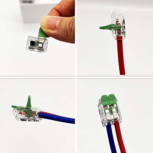 90 БР. Комплект Конектори за лостовите кабели, 2, 3, 5-Port Тип Connector за Електрически Кабели, Компактно Срастване, Бързо