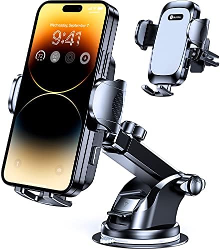 Humixx 【2022 Стабилна Нано издънка】 Планина за телефон за автомобил, Универсална стойка за мобилен телефон с усилвател
