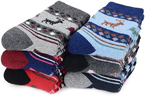 Durio/ Бебешки Вълнени чорапи, Спортни Вълнени чорапи за Децата, Дебели Детски Зимни Чорапи, Топли Вълнени Чорапи