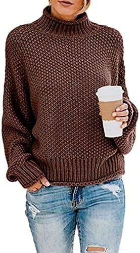 NOKMOPO/ Дамски Пуловер за есента и зимата, Модерен Женски Пуловер, Монофонични Вязаный Пуловер с висока воротом и тънък дъното