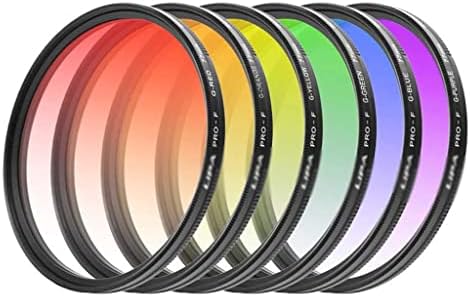Комплект цветни градиентных лещи WALNUTA Round с ефект на огледално-рефлексен фотоапарат, Филтър на обектива с висок