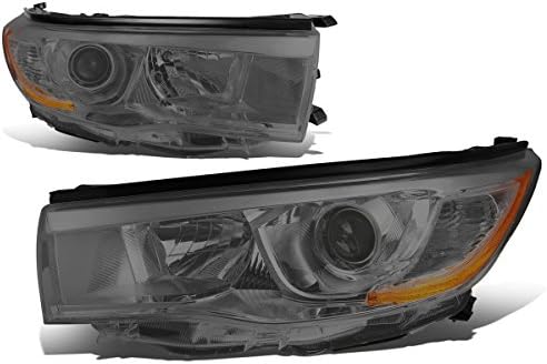 Двойка лампи за проектор с хромирано корпус и прозрачни ъгли, съвместими с Toyota Highlander XU50 14-16