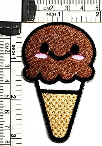 Kleenplus Забавно нашивка с изображение, сладолед, ленти за шоколадов сладолед, бродирани ленти за дрехи, дънки,