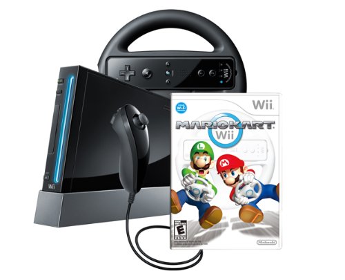 Wii конзола с комплект Mario Kart Wii - Бял