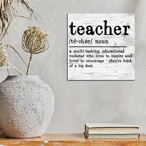 Определението на учителя Дървена Табела Определяне на Учители Типография Дървена Табела Мотивационно Стенно Изкуство