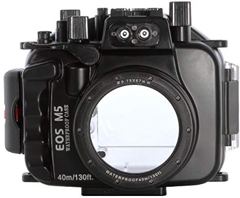 Ruili 130ft 40 м Подводен Водоустойчив Корпус за Фотоапарат Калъф за Canon EOS M5 Фотоапарат с 18-55 мм Обектив