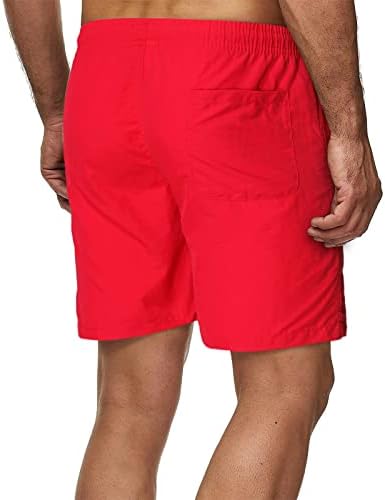 Мъжки Спортни Шорти за Ежедневна Класически Намаляване С Завязками, Летни Плажни къси Панталони с Еластичен
