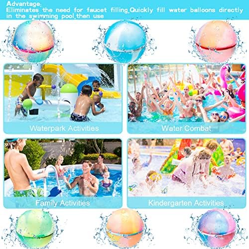 12 бр. за многократна употреба водни топки за деца, магнитни самоуплотняющиеся водни топки за бързо попълване, летни