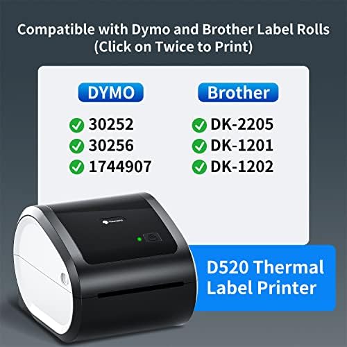 Phomemo - Термоэтикетки за доставка е с размер 4 x 6 инча, съвместима с термопринтером етикети MUNBYN Zebra & Rollo и други (не за принтер Dymo), самозалепващи се и перфорирани премиу