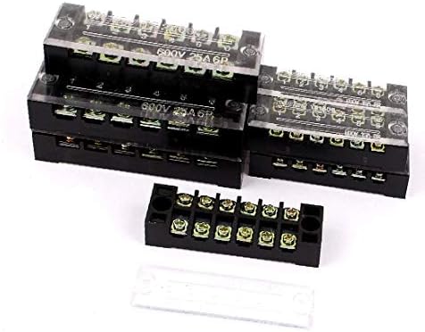 X-DREE 10шт 6-цифрен Свързващ бариера Клеммные подложки Блок 600V 15A/25A (10шт 6-Позиционен Блок Barrera