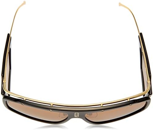 Слънчеви очила Carrera Facer FACER-02M2-K1-6215 - Черна / Златни Рамки, Лещи Sp цвят Кафяв злато, Леща