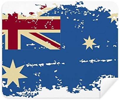 Флаг един ароматизиране на Австралия Ретро Илюстрация Плат За Почистване на Екрана за Пречистване на 2 елемента Замшевой