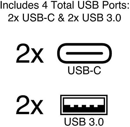 Докинг станция C2G, Зарядно устройство, USB C, докинг станция 4K, Съвместима с преносими компютри с USB-C и Thunderbolt 3,