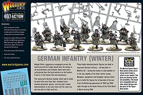 Wargames Връчиха миниатюри Болт Action - Набор от немската пехота (зимна), Миниатюрите на Втората световна война, Армейцы в 28-мм