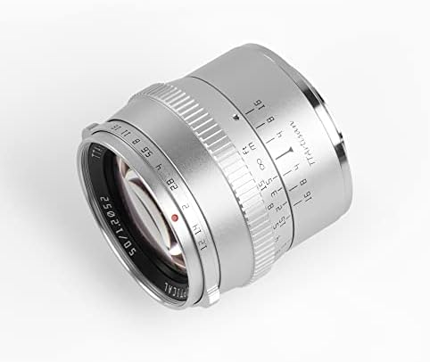 TTArtisan 50 мм F1.2 APS-C Сребрист обектив с ръчно фокусиране за фотоапарати Nikon с затваряне на Z, като