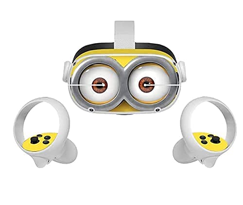 Аксесоари Oculus Quest VR 2 Капак на обектива Смешни Очи Защитник на Обектива с Красиви Малки Жълти Стикери Skin