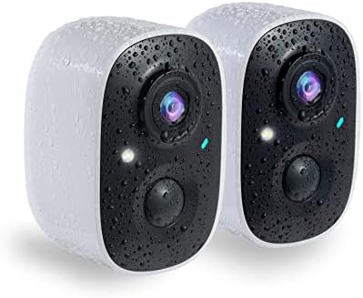 Камери за сигурност GMK Безжични Външни, Цветно Нощно виждане 1080P, откриване на движение с изкуствен интелект, Двупосочен