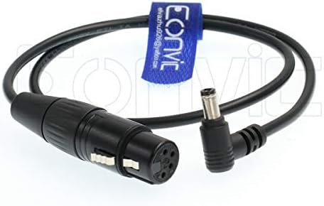 Eonvic 4pin Конектор XLR за Правоъгълен кабел захранване dc дължина 5,5 M, за Видеокамера