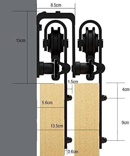 TSMST 153-422 см Обиколни вратите пързалки за бараката Комплект обков Разтегателна вратата Подвесная Рельсовая система