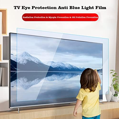Защитно фолио за екрана на телевизора е с диагонал 32-75 инча - със защита от отблясъци/синя светлина / Драскотини / на Пръстови