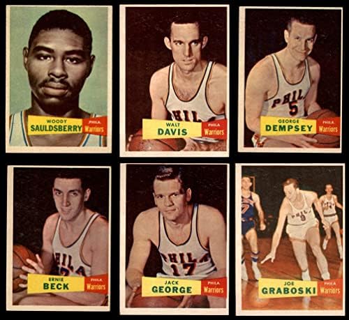 1957-58 Топпс Филаделфия Уориърс Сет екипа на Филаделфия Уориърс (сет) EX+ Уориърс