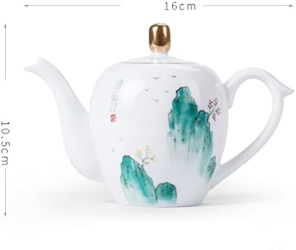 Керамичен чайник LIUZH със златен рисувани, чай набор от кунг-фу, домакински филтър, кана с ръчно рисувани, кана