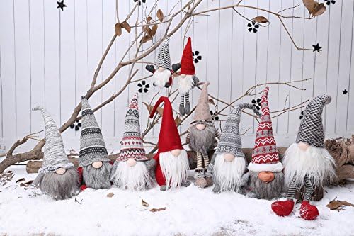 Игном 21 Инча (ове) на Коледен Гном Ръчно изработени Украса Дядо Шведски Фигурки (Червен)