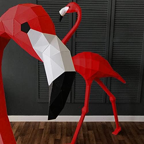 WLL-DP Пъзел Оригами във формата На Фламинго, Креативна 3D Книжен Модел, Хартиена Скулптура, Геометрично Украса