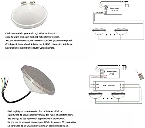 ASPZQ Par56 Подводни осветителни тела led лампа за басейна, пълни със смола, с монтиран на стената лампа 12 В RGB/Топло/студено