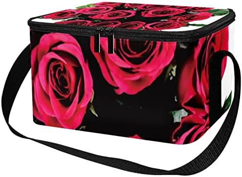 Чанта за Доставка на Храна от Листата на Розова роза Love Romantic Greeb, Изолирано Чанта За продукти | Двойна Светкавица