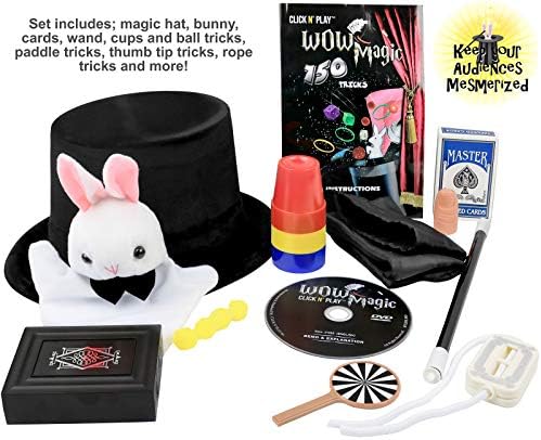 Комплект за обличане магьосник и фокуси Click N' Play за деца, Игри за фокуси на Хелоуин за момичета и момчета, Детски