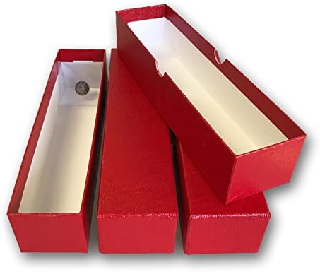 3 Червени однорядных кутия за съхранение на монети 2x2 от Generic