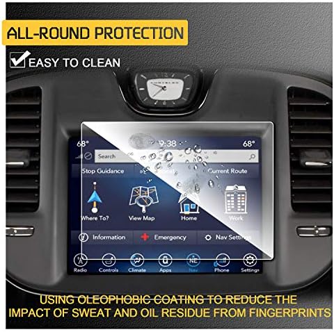Защитно фолио Ruiya за 2011-2022 Chrysler 300 8,4-инчов информационно-развлекателен сензорен екран с GPS 2011