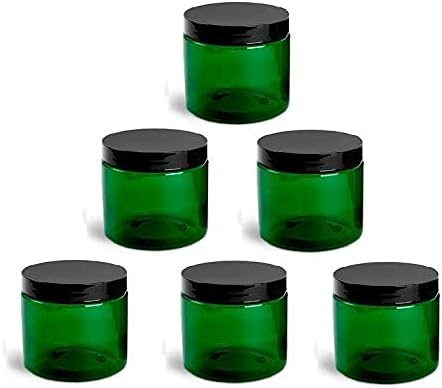БРОЯТ на 30 - 8 Грама Зелен Пластмасов контейнер С Черен капак (8 унция)