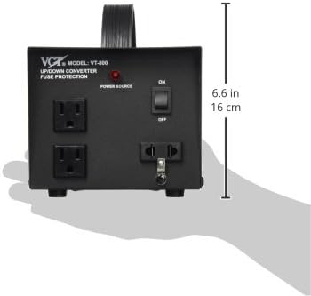 VCT VT-800 Тежкотоварни трансформатор на напрежение 800 W Нагоре/стъпка надолу конвертор за 110 - 220/240